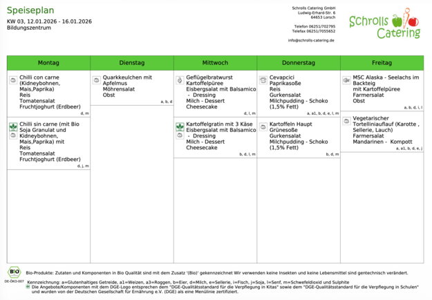 Speiseplan 12.-16.01.2026